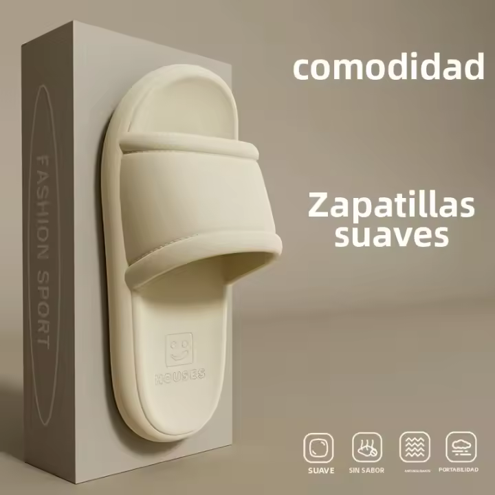 Pantuflas De Baño Para Hombre Secado Rápido Suela Suave EVA Sandalias De Interior Antideslizantes Para Mujer Zapatos De Playa - 1