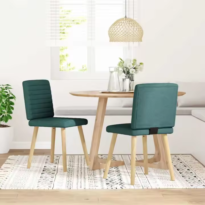 vidaXL Sillas de comedor 2 unidades tela en color Gris oscuro/Rojo vino tinto/Taupé y más | cómodas modernas ergonómicas para comedor cocina salón hogar - 1