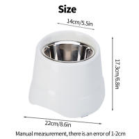 Tazón De Alimentos Para Mascotas De Acero Inoxidable Alto 1PC Apto Para Perros De Pequeño Y Medio Tamaño Tazón Alto Para Mascotas Altas - details 4