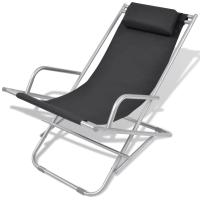 vidaXL Tumbonas reclinables 2 unidades acero Azul, Negro, Rojo Sillas de Exterior Ideal para jardín, playa, piscina, terraza Tumbona Piscina Tumbonas Playa Tumbonas Jardín Exterior - details 5