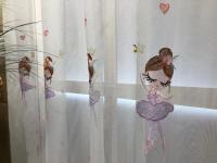 Cortina Bordada De Niña Para Dormitorio Estilo Moderno Translúcida Hecha De Poliéster 100% Diseño De Mujer Bailando Ventanas Pequeñas Frescas - details 7