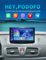 Podofo Radio de coche Android 2 Din para Renault Megane 3 exportación 2009 2010 2011 2012 2013 2014 Carplay 8+128GB AI Voice WIFI+4G DSP GPS Navegación Multimedia Reproductor de Video - details 0