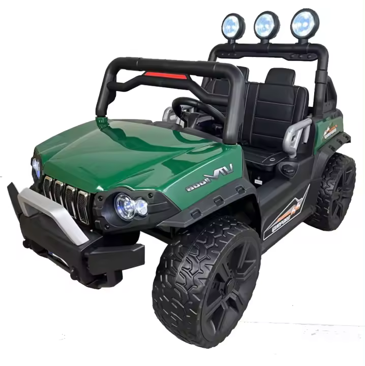 BABYCOCHES - Coche eléctrico para niños 2 PLAZAS - UTV GUEPARD 12v TODOTERRENO 4X4, con RUEDAS CAUCHO - EVA y ASIENTO ACOLCHADO Y EN POLIPIEL. Vehículo infantil a batería con 4 MOTORES, iluminación LED y EQUIPO DE SONIDO. - 1