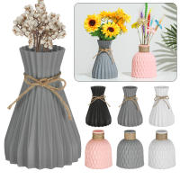 Vaso De Flores Antiglase Moderno Y Simplicidad En Rattan-like De Plástico Para Decoración Del Hogar En Colores Blanco Negro Rosa Gris - details 0