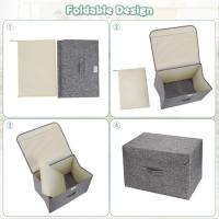 2 Piezas Cajas Organizadas con Tapa Cajas de Almacenamiento Plazas Fabricas en Tela con Asas Ideal Para Guardar Ropa, Zapatos, Ideal Para Guardar Juguetes, Ropa Y Cachivaches - details 2