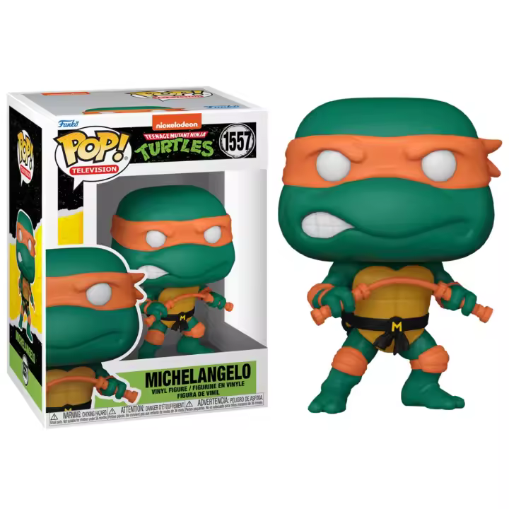 FUNKO POP! TORTUGAS NINJA - MICHELANGELO, 78050, Nº1557, TIENDA CON LICENCIA OFICIAL - 1