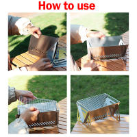 Horno De Acero Inoxidable Para Barbacoa Portátil Estufa De Camping Plegable Con Soporte Para Leña Y Teléfono Resistente Al Fuego - details 3