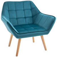 Sillón chaise longue individual, terciopelo, Pitas elevadas, aterciopelado poliéster, estilo esbandinava, 64x62x72,5 cm - details 0