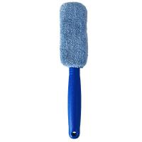 Cepillo De Limpieza Para Ruedas De Coche Portátil Con Manija De Plástico Microfibra Azul Y Gris Herramienta De Limpieza Para Rines Y Neumáticos - details 1