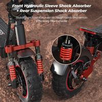 patinetes electricos adultos iScooter iX5S scooter freestyle, motor de 1000W, batería de 48V 15Ah, neumático 11 pulgadas, velocidad máxima 45km/h, alcance 65km, frenos de disco dobles, amortiguadores delanteros y traseros bicicleta electrica plegable - details 0