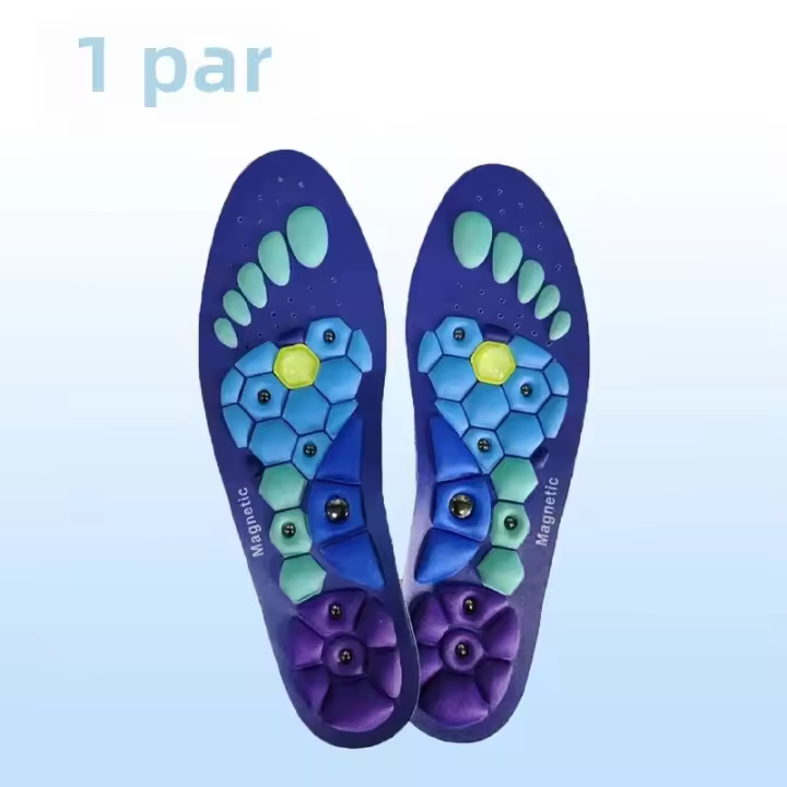 1/2Pair De Plantillas Terapéuticas Magnéticas Para Apoyo Arco Ortopédico Masaje Del Pie Y Acupuntura Insertos De Zapatilla Deportiva Material EVA - 1