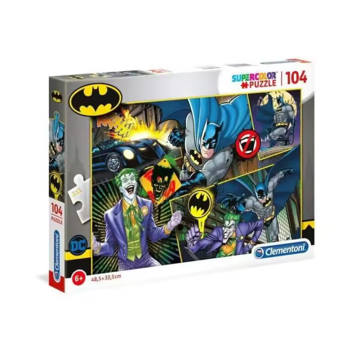 PUZZLE 104 PIEZAS BATMAN DC COMICS SUPER COLOR DE CLEMENTONI - 1