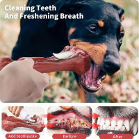 Juguetes Para Morder Para Perros Indestructibles Durable En Forma De Hueso De Goma Natural Para Limpieza De Dientes Para Mordedores Agresivos - details 0