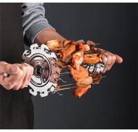 Horno Eléctrico Relleno De Kebab Hecho Con Acero Inoxidable Herramienta De Cocina Resistente Al Calor Con Caja De Asado Giratoria Y Brochetas Antideslizantes Para Air Fryer - details 4