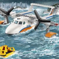 Juguetes De Construcción Compatible Con Legos Serie Ciudad Rescate Marítimo Plane Policia Vida Barco Juguete De Asamblea Para Niños - details 0