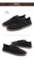 Zapatos Planos Casuales De Lino Clásicos Para Hombres Y Mujeres Mocasines De Canvas Moda Zapatería Pesca Talla Grande - details 14