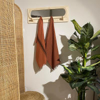 MEVAK LIVING - Pack 2 Paños de Algodón Kila - 50x70cm - Rayado y Liso - Flecos y Cinta Colgante - 5 Colores - details 8