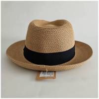 Kebedo Moda Sombrero Paja Marrón Fedora Gorro Unisex Estilo Panamá Retro Borsalino Enrollable y Ajustable Talla Adulto M/L - details 1
