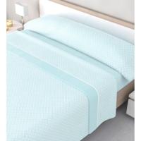 Mercatienda.es Sábanas Coralina Tacto Sedalina Invierno 150cm (2 Almohadas) - Doble Perchado 200grs - Eria Celeste - details 5