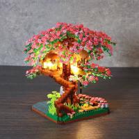 Construye Tu Propio Casa De Árbol Con Bloques De Construcción DIY Set De Constructores Ciudad Micro Callejón De Cerezo Juguete Montessori MOC Para Niños Regalos - details 8