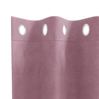 Cortinas Opacas vidaXL con Ojales 2 pcs Rosa Oscuro Terciopelo - details 3