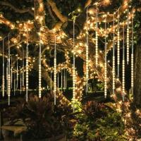 Luces De Cadena LED Para Decoración Navideña Al Aire Libre Impermeables Meteor Showers 8 Tubos 30cm/50cm Con Enchufe EU/US/AU/UK - details 24