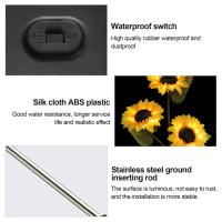 Lámpara De Jardín Solar LED En Forma De Girasol Y Rosa Luz Decorativa Para Casa Impermeable Iluminación De Paisaje Instalación Sencilla - details 7