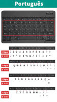 Teclado Inalámbrico Bluetooth Para Tableta Android iOS Windows Con Iluminación RGB Teclado Ratón Compatible Con iPad Y Teléfono - details 19