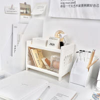 Estante Multifuncional Doble Capa Para Escritorio Organizador De Cosméticos Y Artículos Domésticos Ecológico De Plástico - details 10