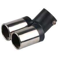 Puntas De Escape De Acero Inoxidable Para Coche Universal Modelo Doble Con Tubo De Eje Azul Accesorios De Muffler - details 7