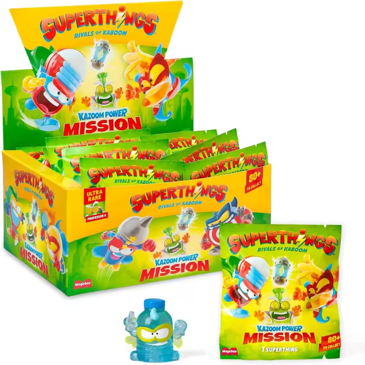 SUPERTHINGS  KAZOOM Power MISSION 2025 serie 15 – One Pack. Caja con 25 Sobres con Figuras coleccionables. Cada sobre Contiene 1 SuperThing y 1 Checklist MAGIC BOX OFICIAL - 1