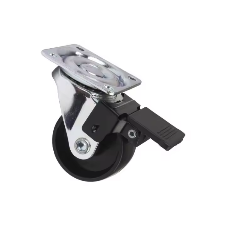Rueda de polipropileno con placa de 42 mm y freno con diámetros desde 25mm hasta 50 mm para pesos hasta 50 kg COFAN - 1