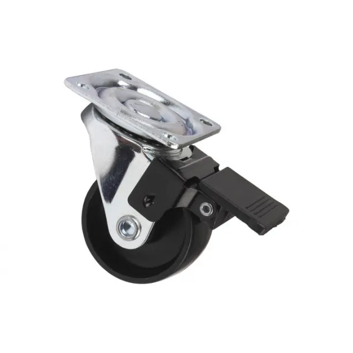 Rueda de polipropileno con placa de 42 mm y freno con diámetros desde 25mm hasta 50 mm para pesos hasta 50 kg COFAN - 1