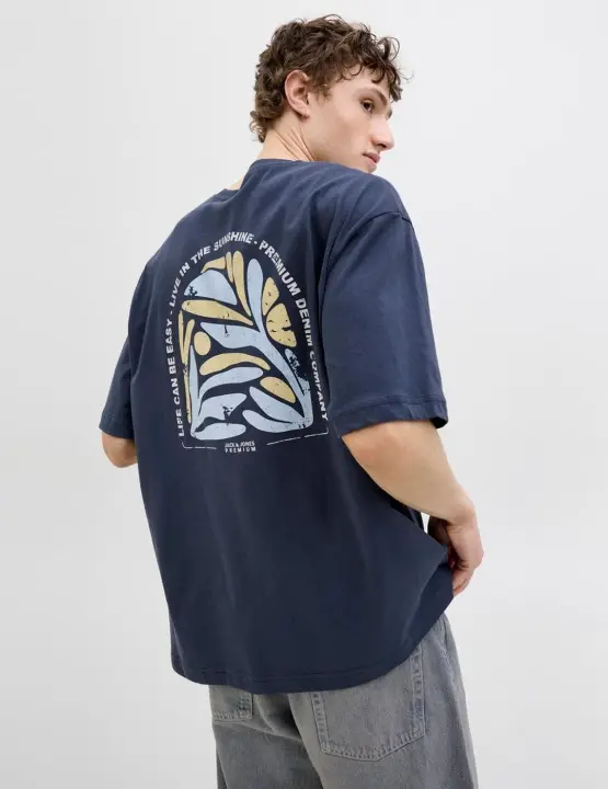 Camiseta Jack & Jones BLUMAX azul marino hombre - 1