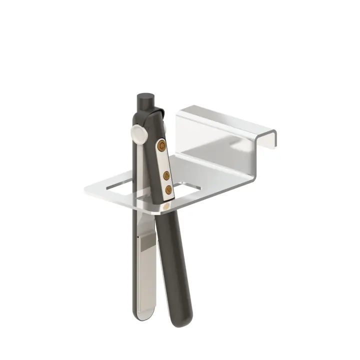 INMACOLATTA - VULCANO -  PORTA PLANCHA DE PELO DE COLGAR EN MUEBLE ACERO INOX - 1