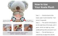 ZE The Sleeping Relief Koala: Alivio del Sueño Respiración de Ansiidad Koala, Respiración de Animales de Plush PARA LA Ansiidad, Koalas calmantes para dormir con Ritmos de respiración y Luces musicales - details 2