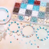 Kit De Hacer Pulseras Con Bolas De Arcilla DIY Bolas Planas Para Joyería De Amistad Con Encantos Regalos Para Niñas Material Acrílico - details 5