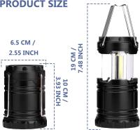 2 x Lámpara LED portátil Para acampar with Katería with Gancho plegable, Luces para Tienda de campaña Lámpara - details 3