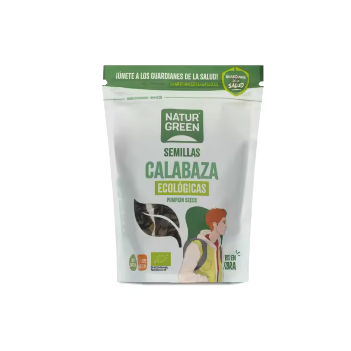 Semilla de Calabaza Bio | Pack de 2x | 225g | Fuente natural de proteínas | Magnesio | Ácidos grasos saludables | Semillas | Ecológico | NATURGREEN - 1