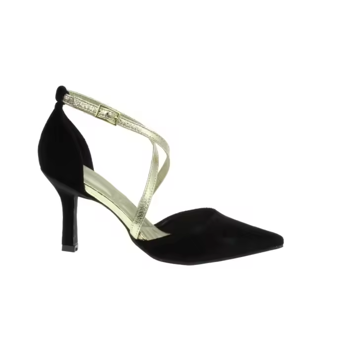 Menbur mod. 25739 - Zapato de vestir punta talon en terciopelo con tiras cruzadas - 1