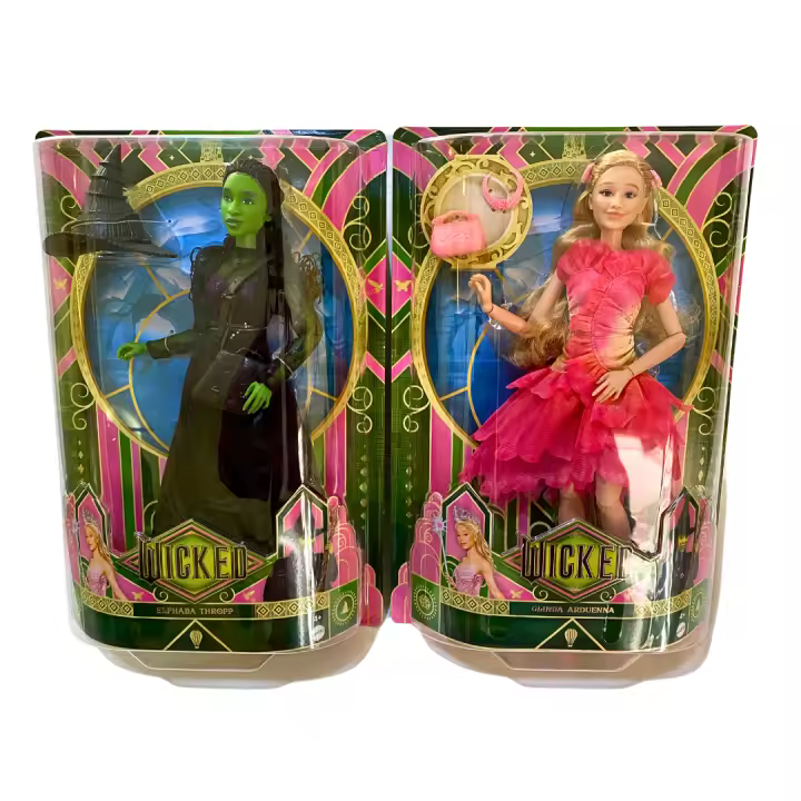 Pack Muñecas de Colección Glinda y Elphaba Fashion Dolls (Mattel HXT62 HXT63 Wicked) Muñecas de Moda Para Coleccionistas con Accesorios Película Musical 2024 - 1