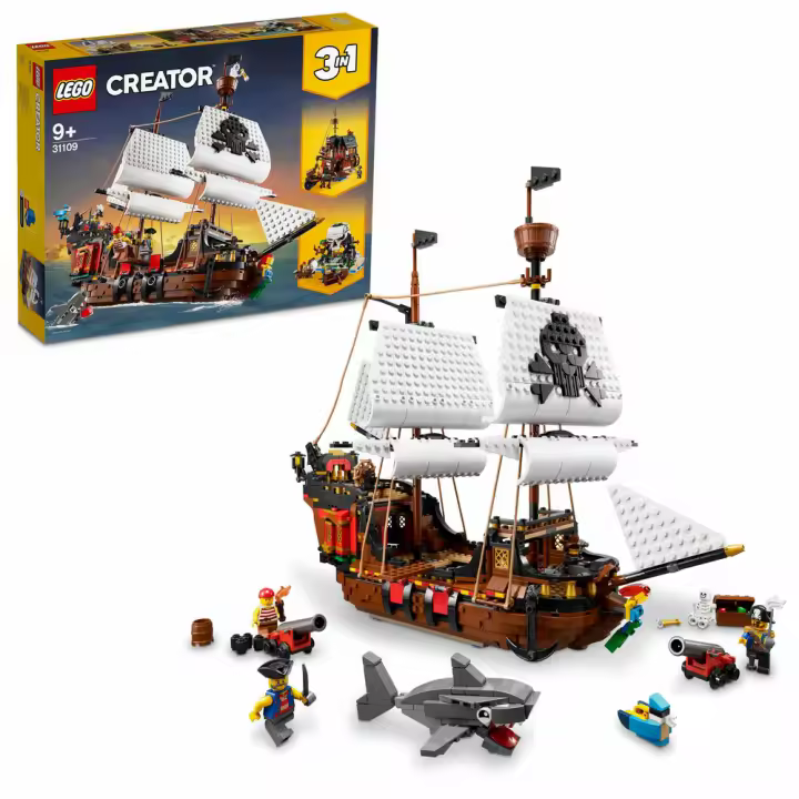 Barco Pirata LEGO 31109 - Explora mares desconocidos con este increíble set de construcción para niños y adultos - 1
