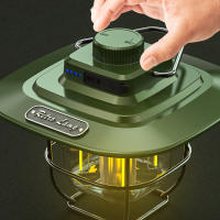 Lámpara De Camping Retro LED Impermeable Con Gancho Y Carga Por Tipo-C Indicador De Batería Para Equipamiento Al Aire Libre - details 6