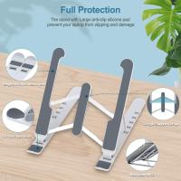 Portable Adjustable Laptop Riser Notebook Holder, Metal & ABS Foldable Ventilated Cooling PC Stand for MacBook Pro/Air, HP, Lenovo, Sony, Dell - details 0