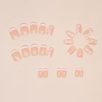 Uñas Postizas Cortas Y Minimalistas 24 PCs Con 1 Pegamento De Uñas Y 1 Linterna De Uñas Material De Acrílico Originales De China - details 10
