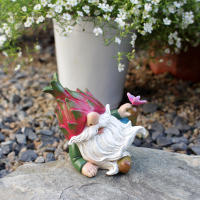 Estatua De Hadas De Resina Divertida Para Jardín 1pc Mini Figura De Elfos Decoración Para El Hogar Impermeable - details 2