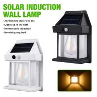 Lámpara De Tungsteno Solar Con Sensor De Movimiento Inteligente 3 Modos De Iluminación Impermeable Para Decoración De Jardín Y Pared - details 0