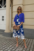 EMERY ROSE Conjunto De Vestido Y Chaqueta Abierta Con Estampado Floral Y Tirantes Spaghetti Para Mujer Estilo Casual - details 6