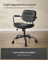 Silla Ergonómica de Escritorio con Reposabrazos Individuales - Silla Giratoria de Oficina con Inclinación y Altura Ajustable, Ideal para Dormitorio u Oficina - details 30