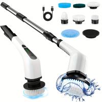 MOV Depillador Eléctrico, Cuchillo de Limpieza inalámbrico, cabecales de Taladro, bañera y baldosa de piso 360 fregona con Mango ajustable - details 0